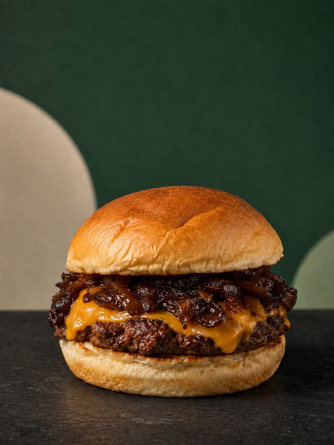Burger Cheese con cebolla caramelizada real de Burguesitas
